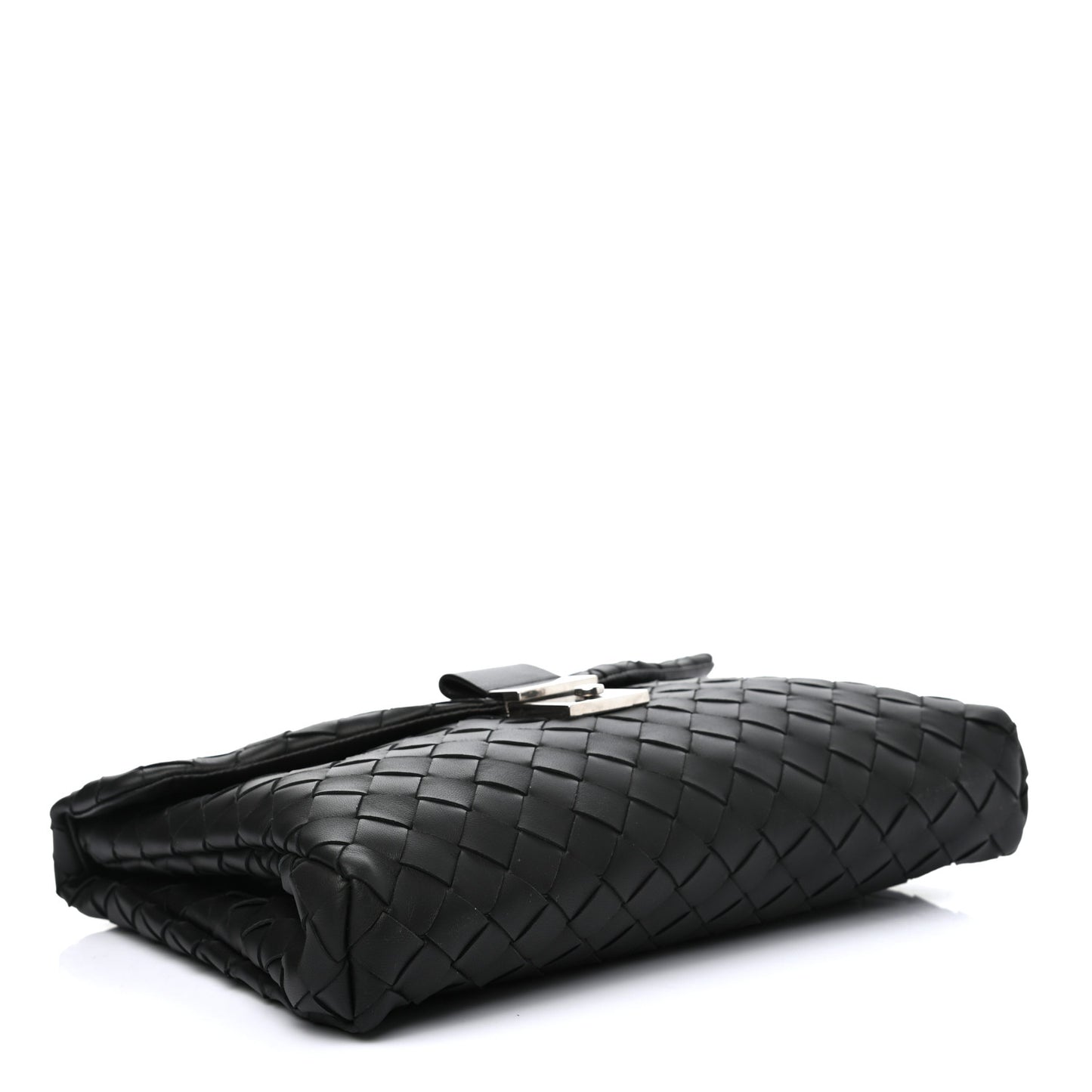 Nappa Intrecciato Portfolio Clutch Black