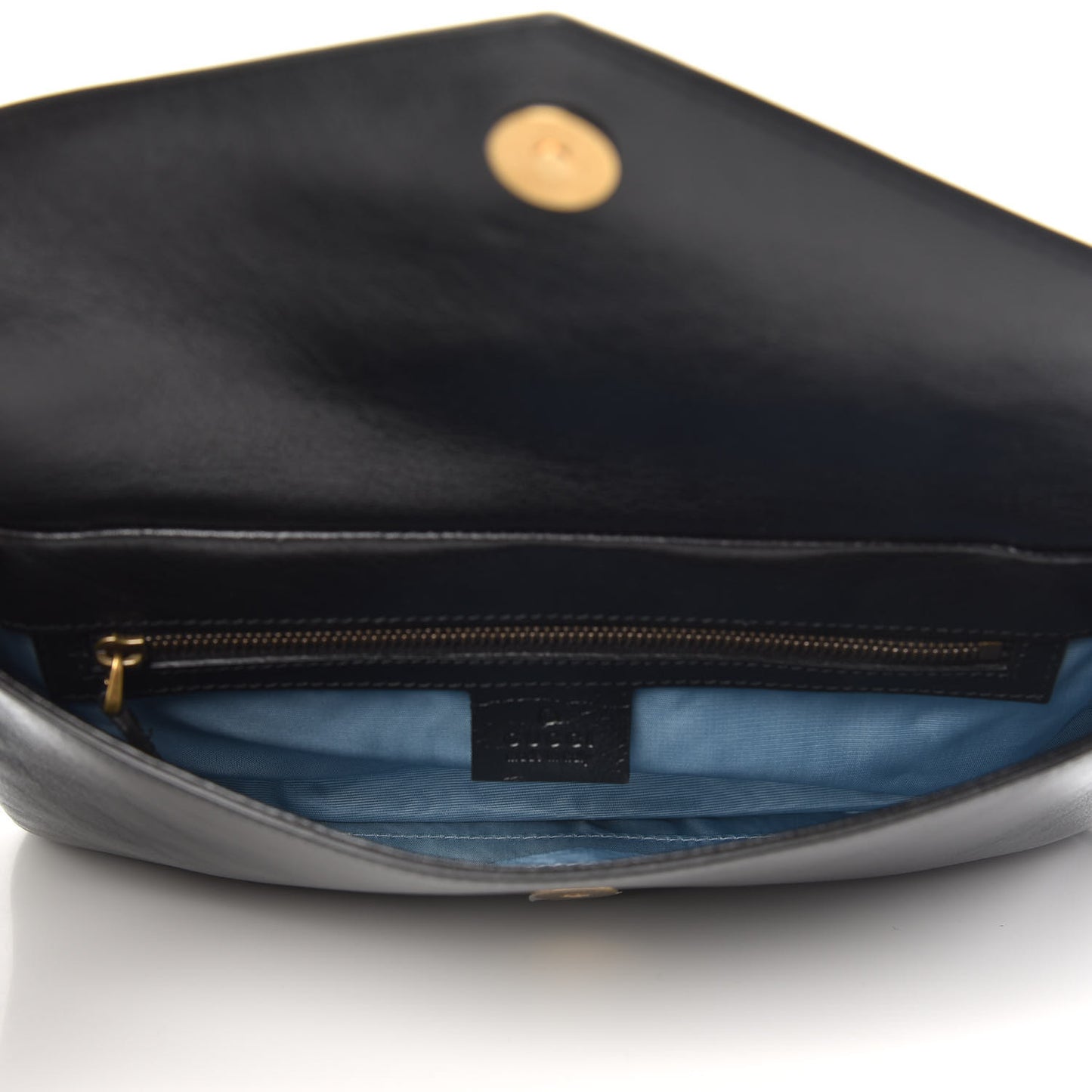 Calfskin Diagonal GG Medium Thiara Double Envelope Shoulder Bag Emerald Green Black