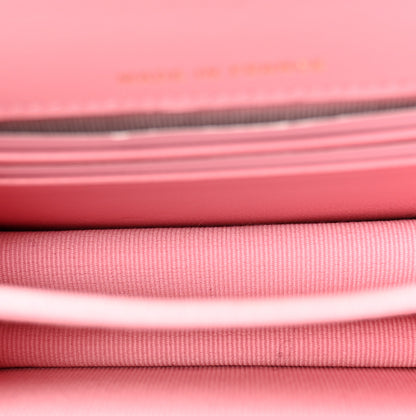 Chanel Lambskin Quilted Chain Top Handle Clutch With Chain Light Pink 5 of 11