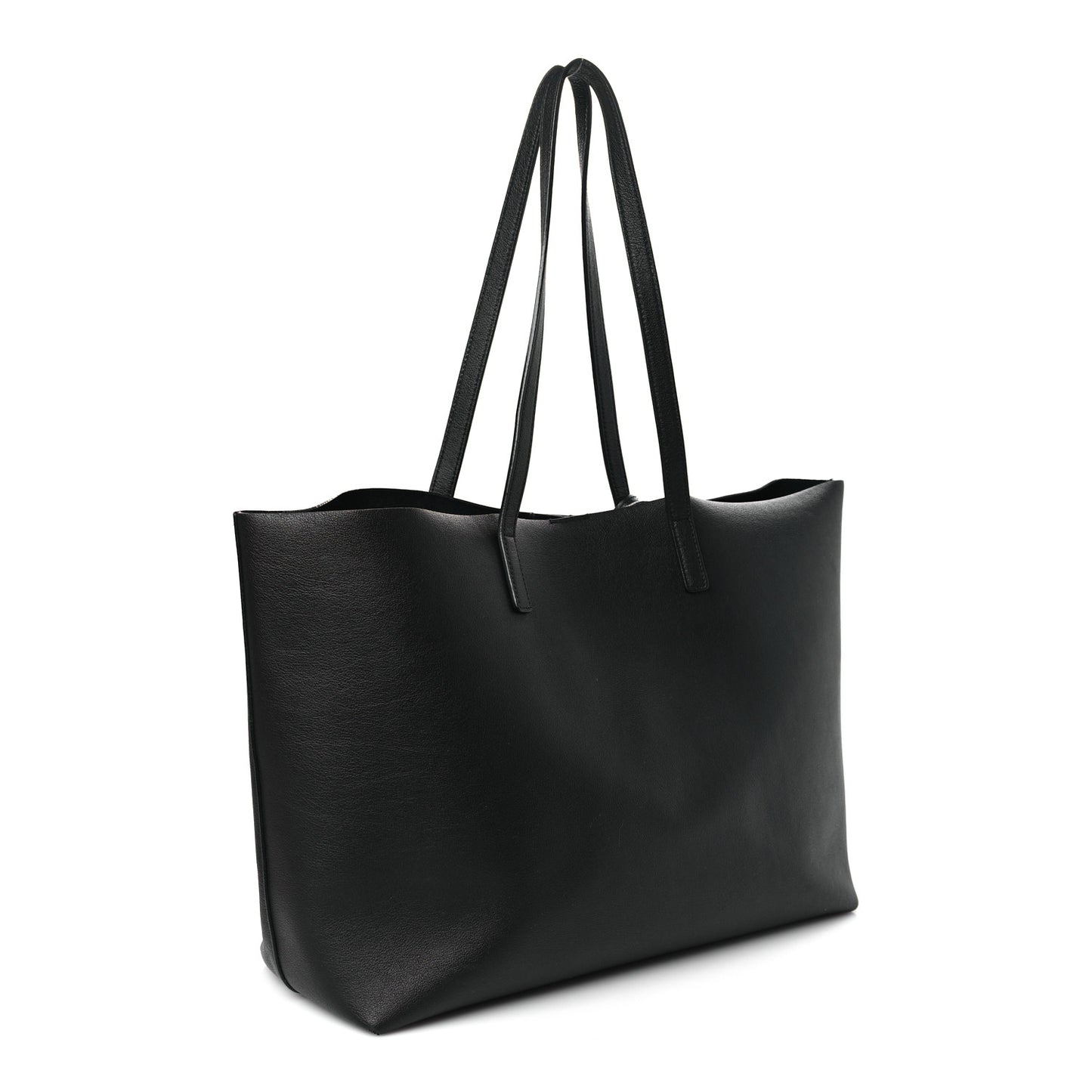 Calfskin Large Shopping Tote Black