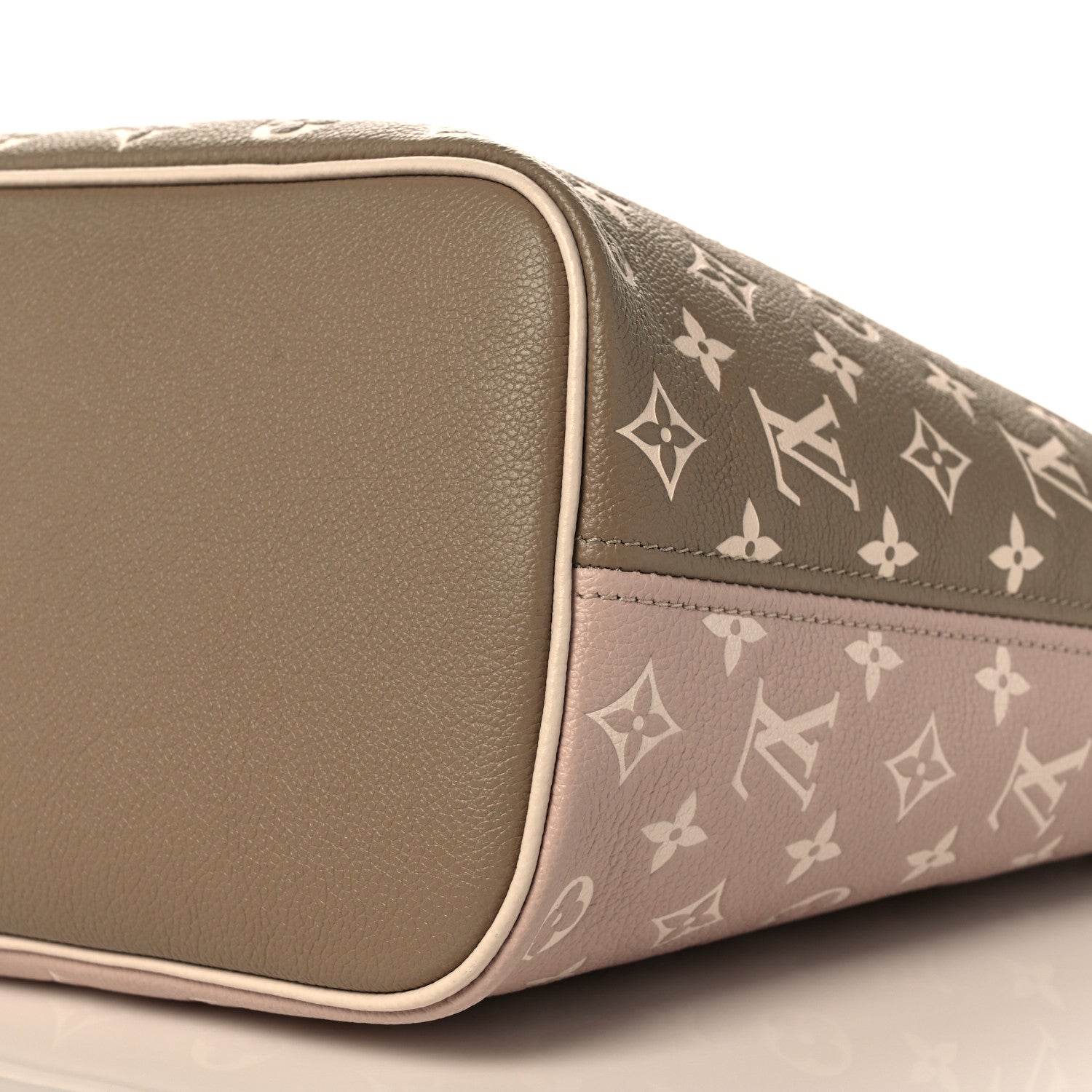 Louis Vuitton Empreinte Monogram Spring In The City Neverfull MM Kaki Beige Cream 9 of 10