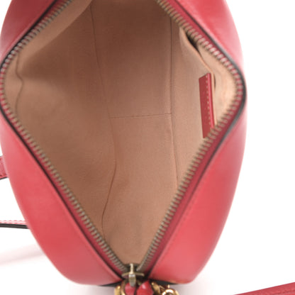Gucci Calfskin Matelasse Mini GG Marmont Chain Shoulder Bag Hibiscus Red 5 of 10