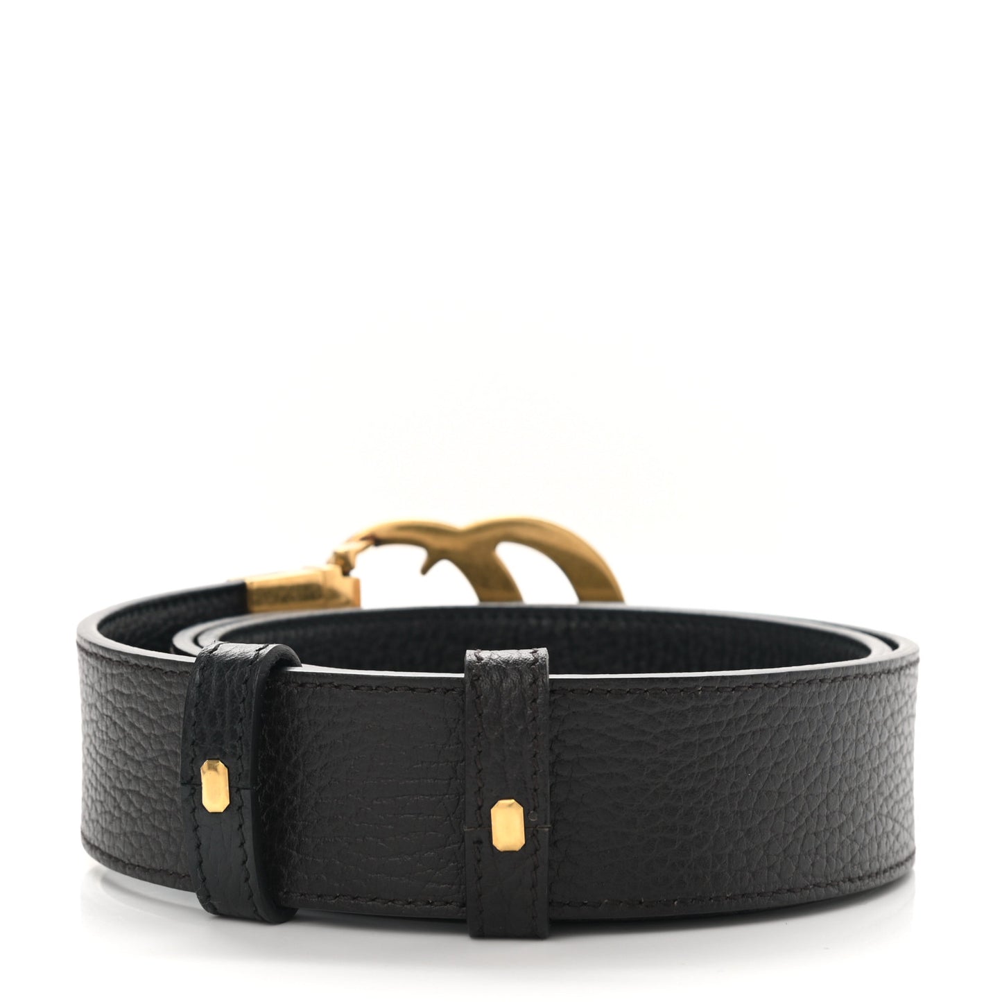 Calfskin Double G Reversible 37mm Belt 90 36 Black Cocoa