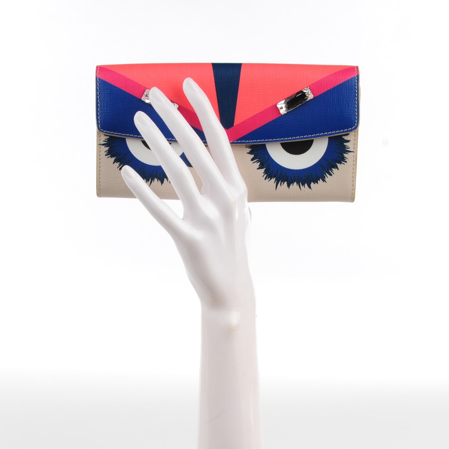 Vitello Elite Crystal Eye Monster Simply Continental Wallet Bellini Multicolor