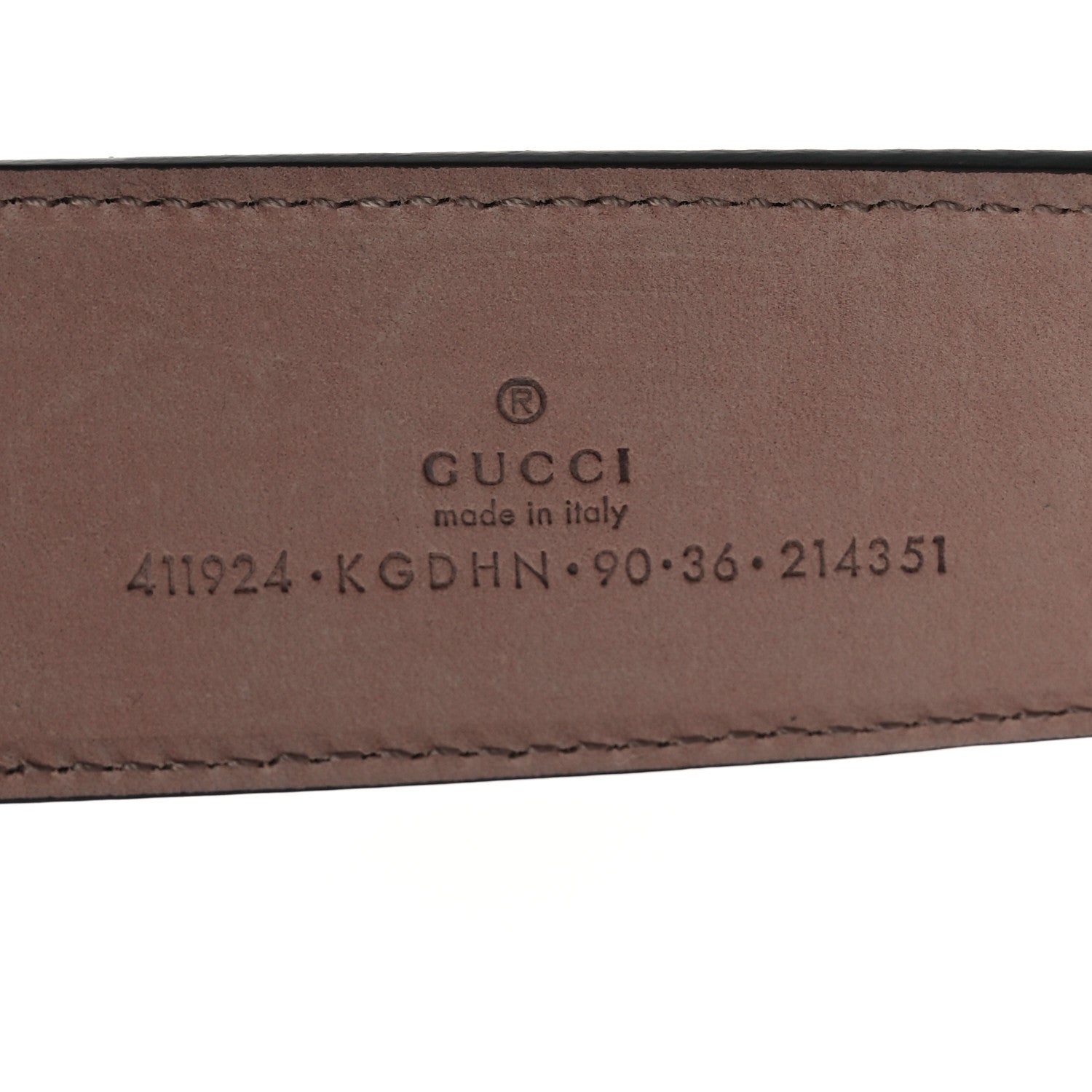 Gucci GG Supreme Monogram Selleria Calfskin Interlocking G 40mm Belt 90 36 Beige Ebony Cocoa 3 of 5