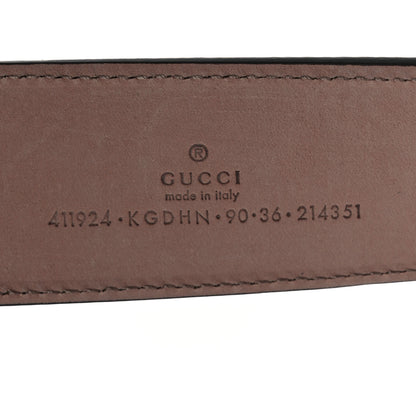Gucci GG Supreme Monogram Selleria Calfskin Interlocking G 40mm Belt 90 36 Beige Ebony Cocoa 3 of 5