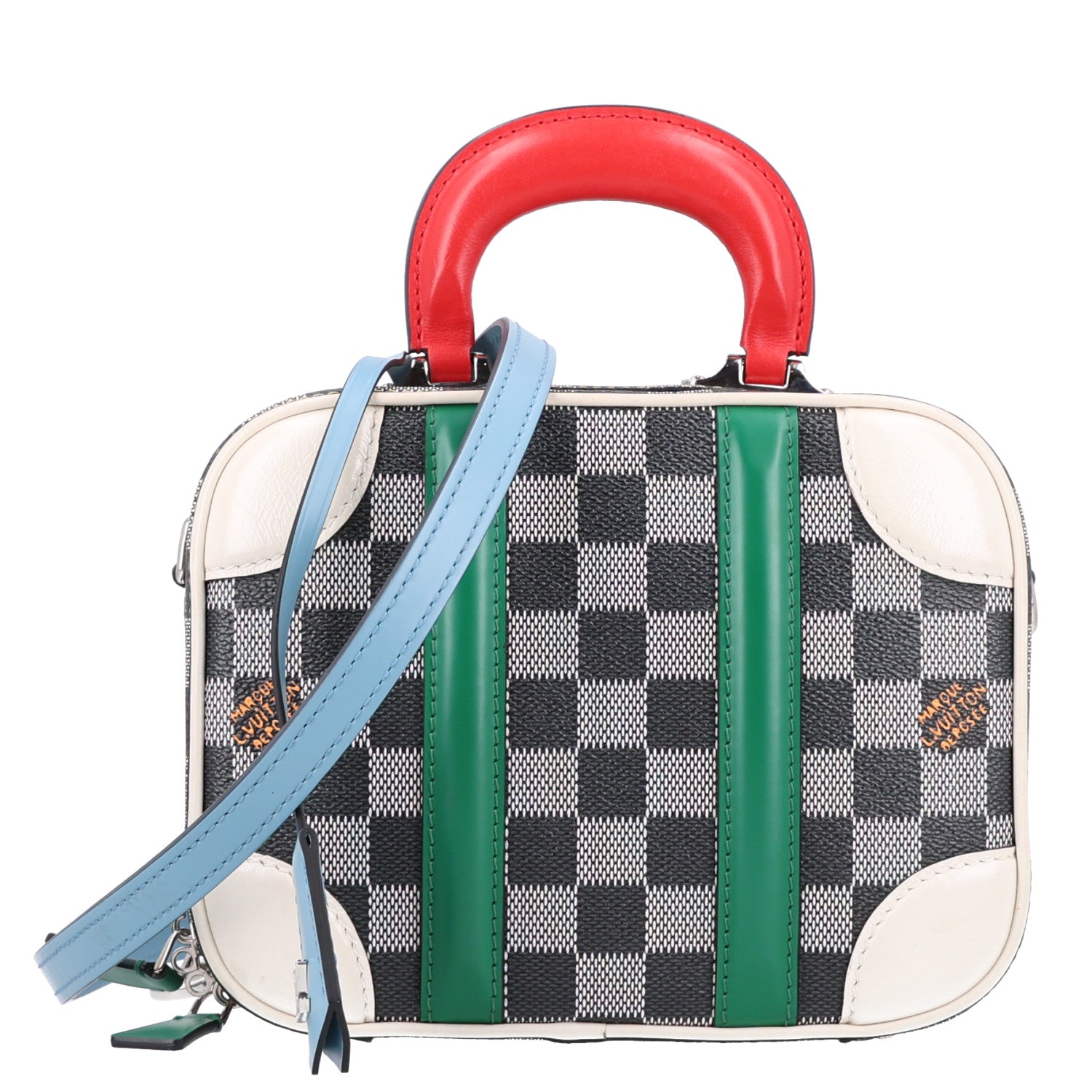 Louis Vuitton Damier Valisette BB Black White 1 of 10