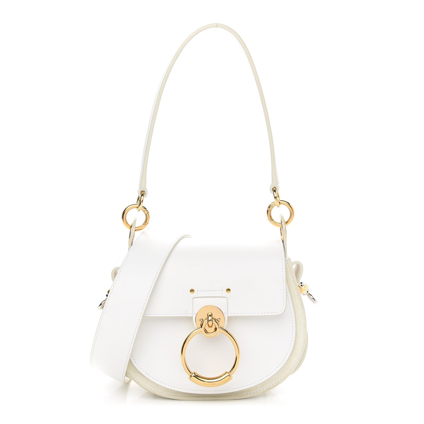 Calfskin Small Tess Bag Brilliant White
