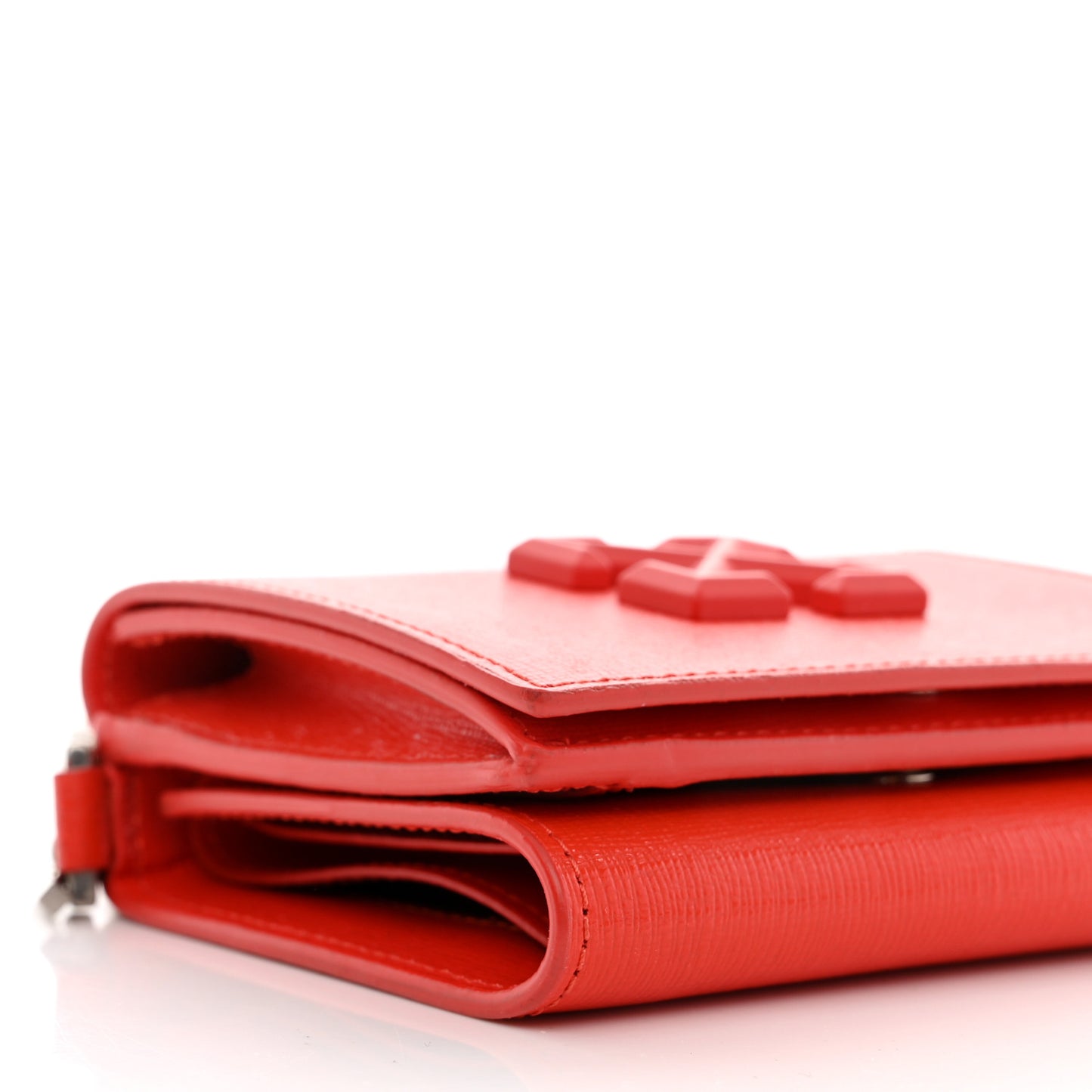 Saffiano Jitney Crossbody Wallet Red