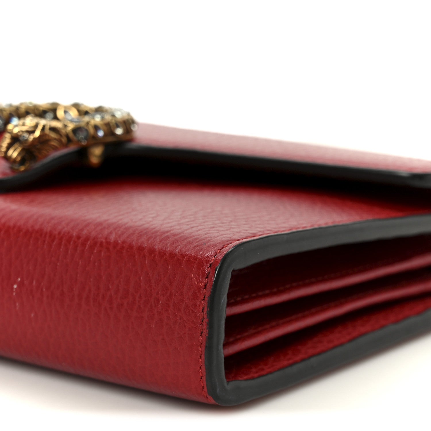 Gucci Calfskin Mini Dionysus Chain Wallet Hibiscus Red 10 of 11