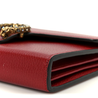 Gucci Calfskin Mini Dionysus Chain Wallet Hibiscus Red 10 of 11