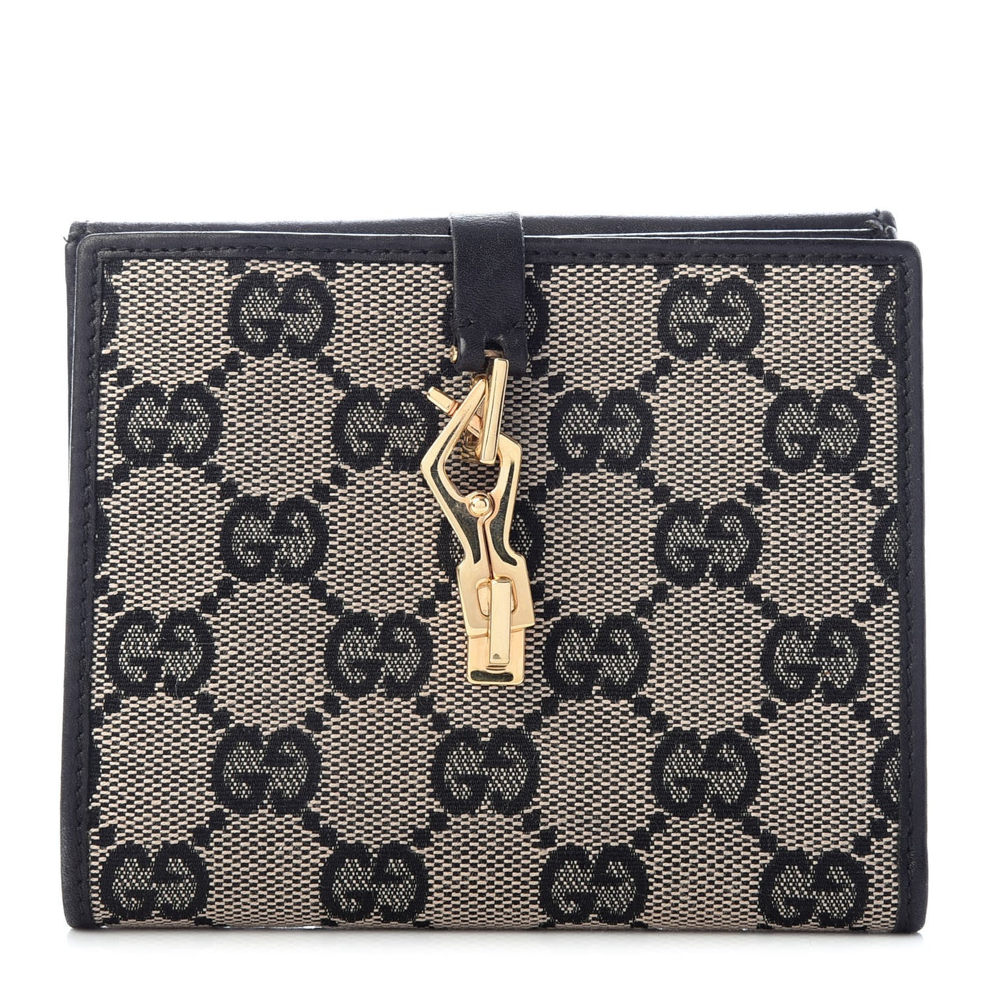 Monogram Compact Wallet Black