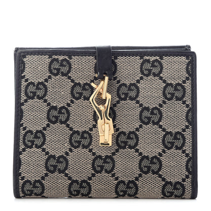 Gucci Monogram Compact Wallet Black 1 of 6