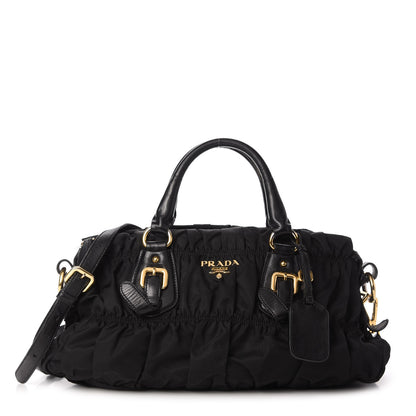 Prada Tessuto Nylon Gaufre Shopping Satchel Black 1 of 20