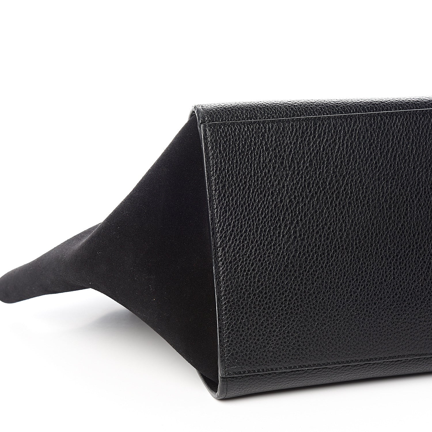 Celine Drummed Calfskin Suede Medium Trapeze Black 7 of 13