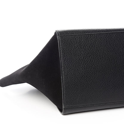 Celine Drummed Calfskin Suede Medium Trapeze Black 7 of 13