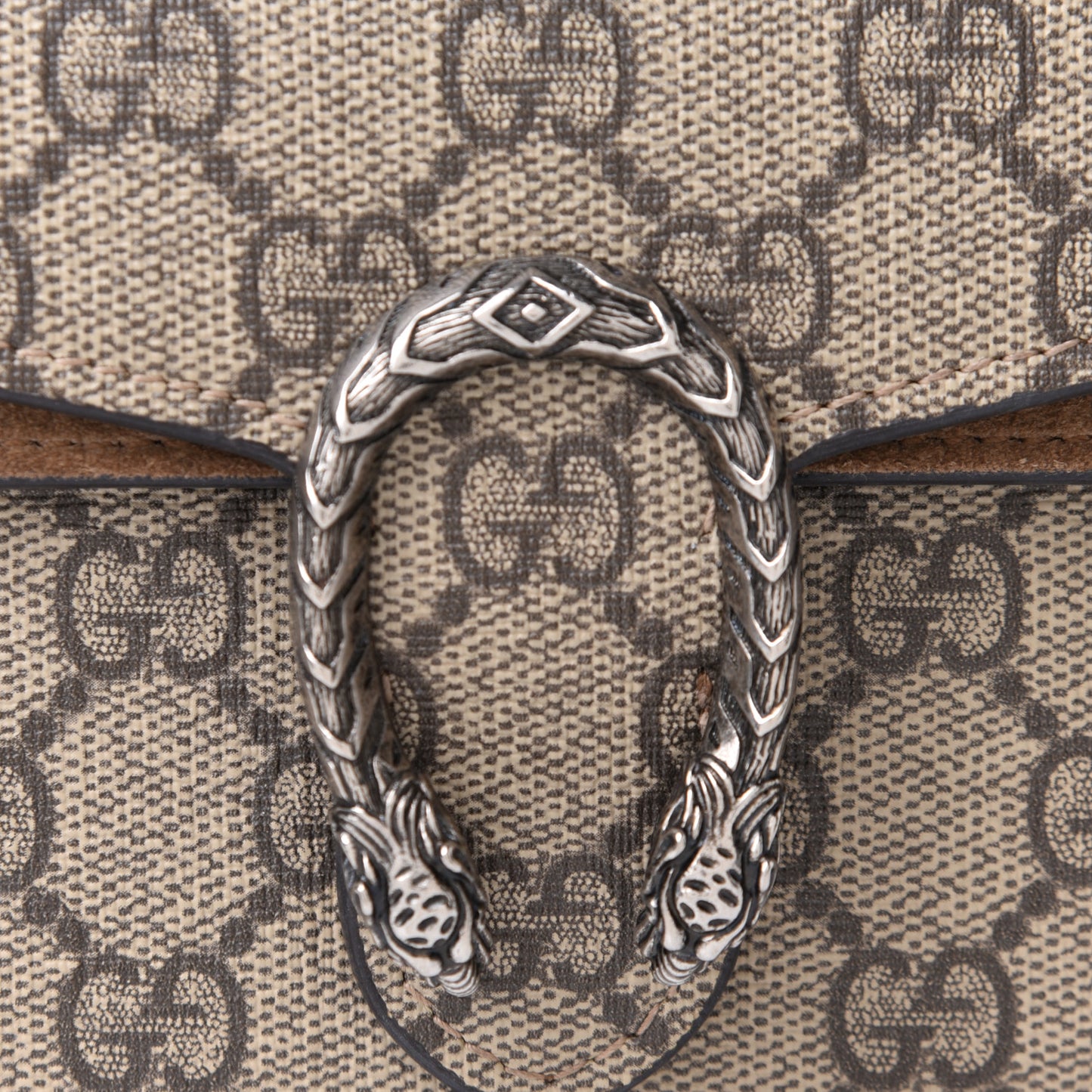 GG Supreme Monogram Super Mini Dionysus Shoulder Bag Taupe