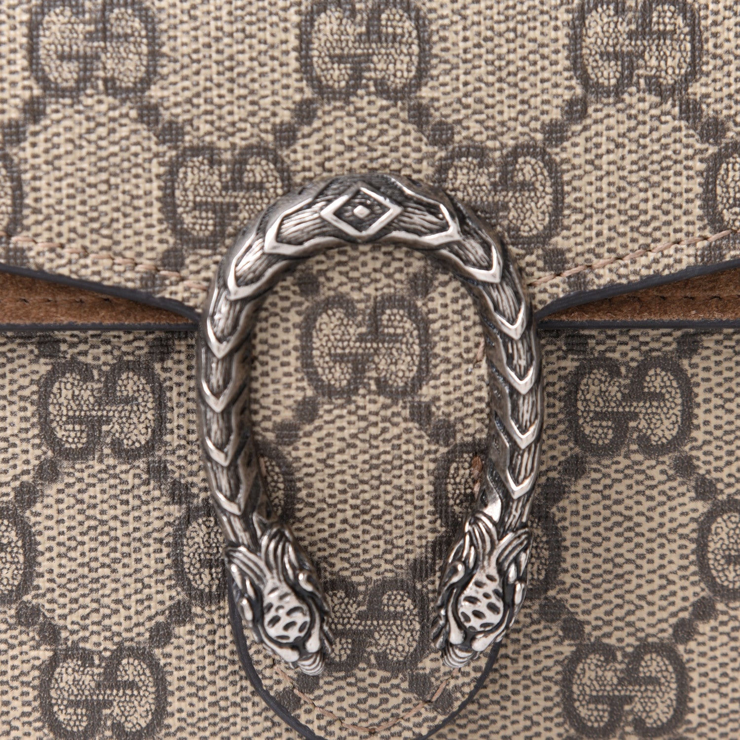 Gucci GG Supreme Monogram Super Mini Dionysus Shoulder Bag Taupe 7 of 9