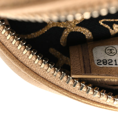 Chanel Metallic Lambskin Quilted Zip Around Classic Coin Purse Gold 7 of 11