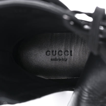Gucci Nappa Frances GG Matelasse Platform Combat Boots 37 Black 9 of 10