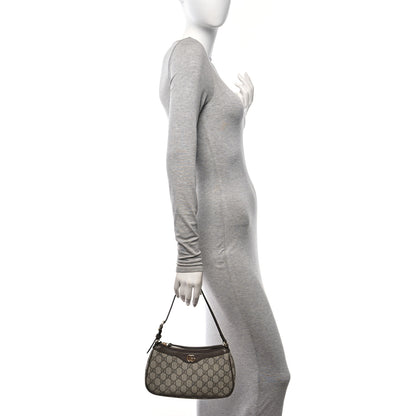 Gucci GG Supreme Monogram Textured Dollar Calfskin Small Ophidia Hobo Beige Ebony New Acero 2 of 11