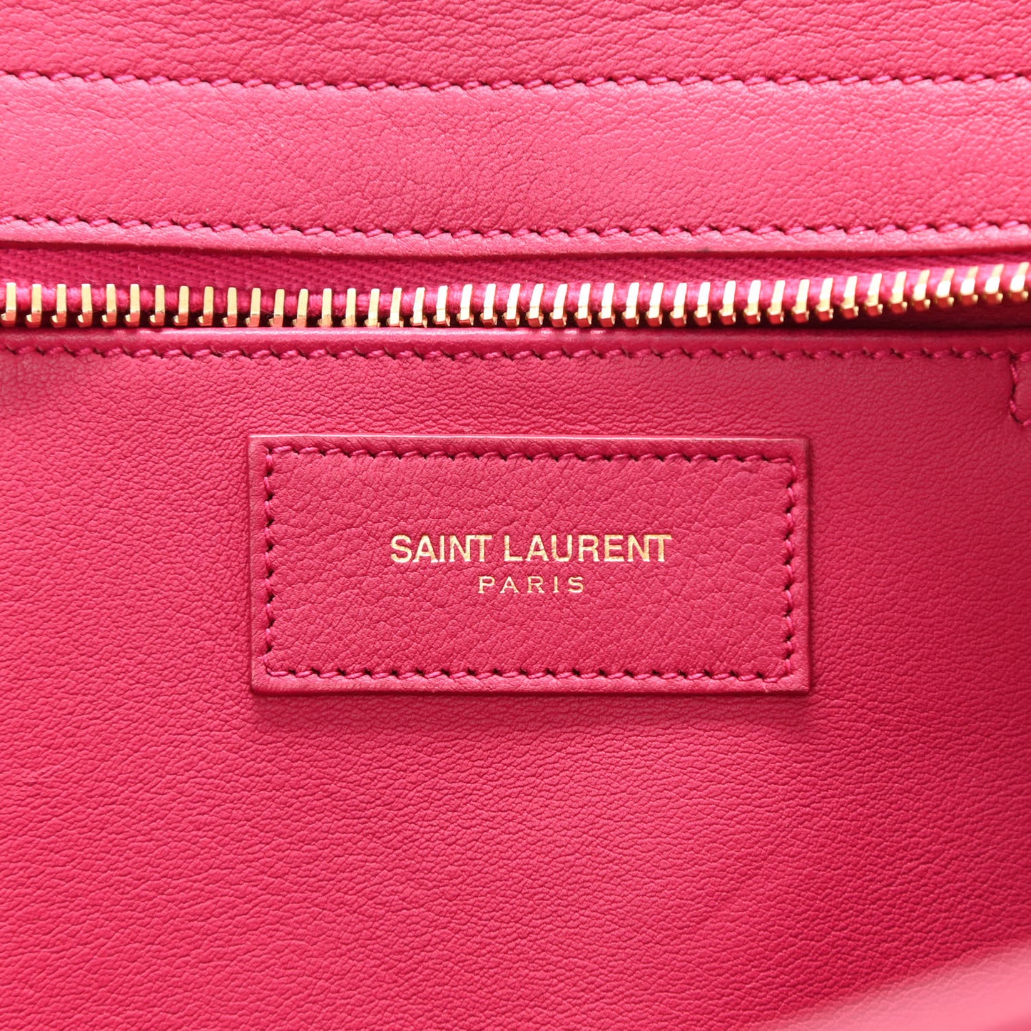Calfskin Small Classic Y Cabas Fuchsia