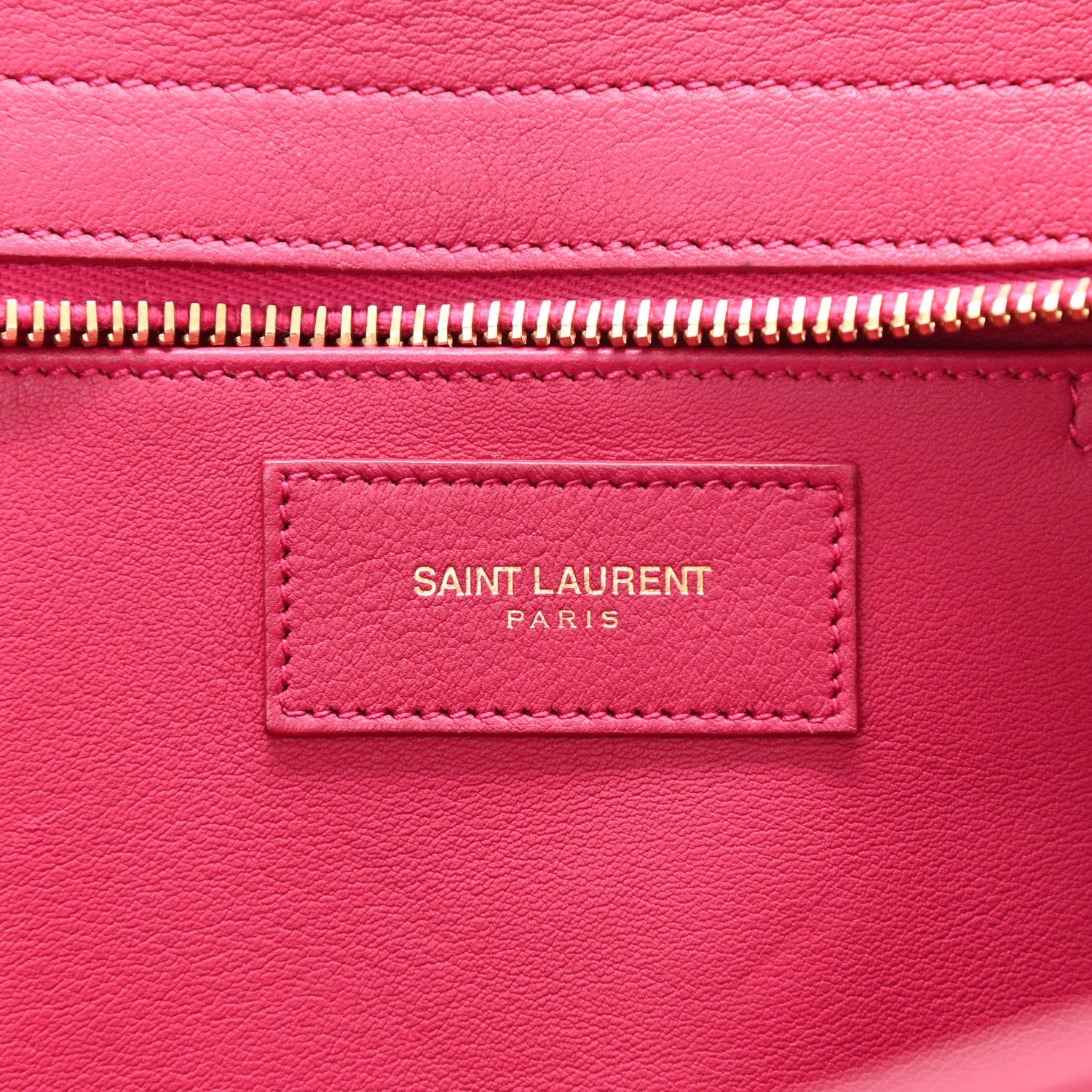 Saint Laurent Calfskin Small Classic Y Cabas Fuchsia 6 of 10