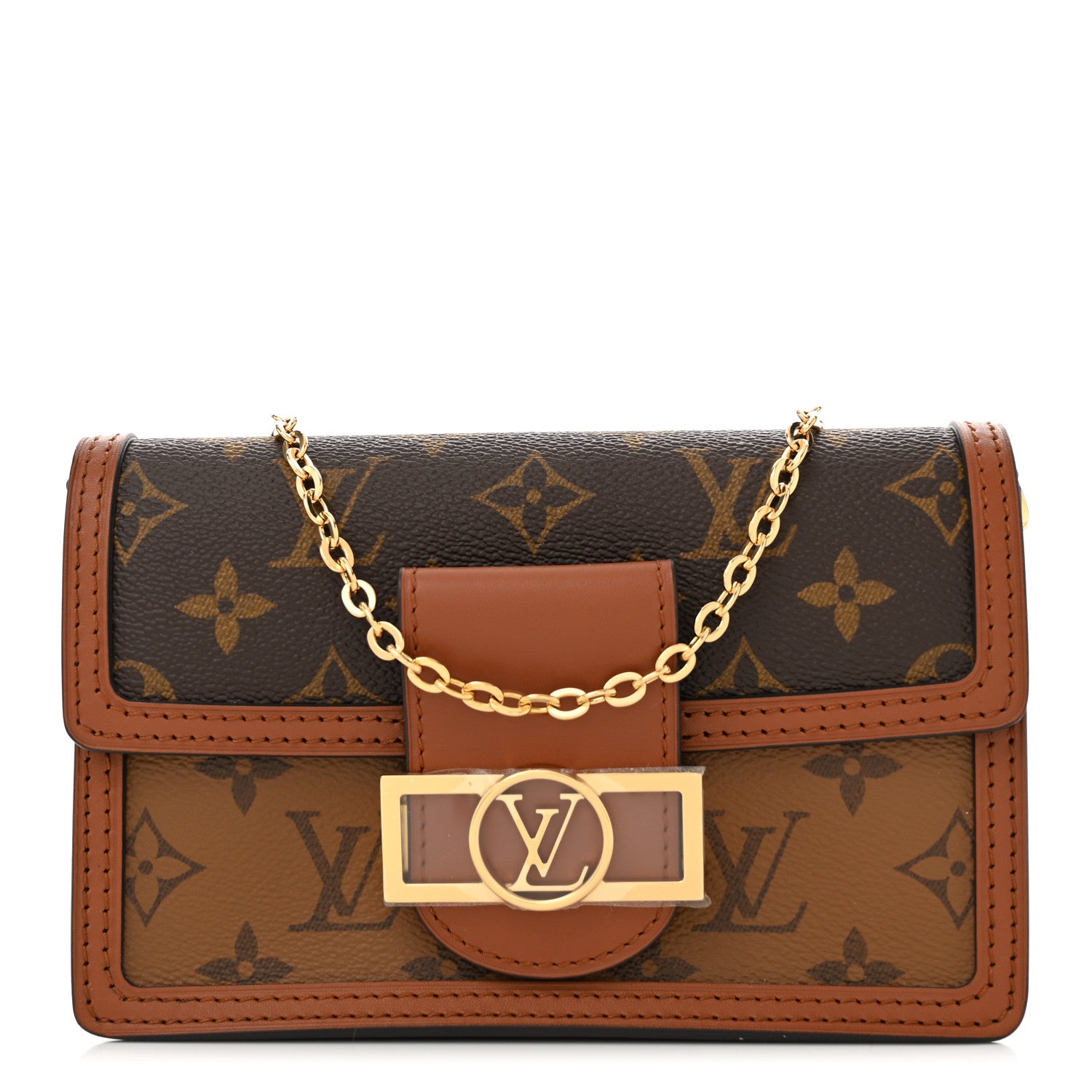 Louis Vuitton Reverse Monogram Dauphine Chain Wallet 1 of 9