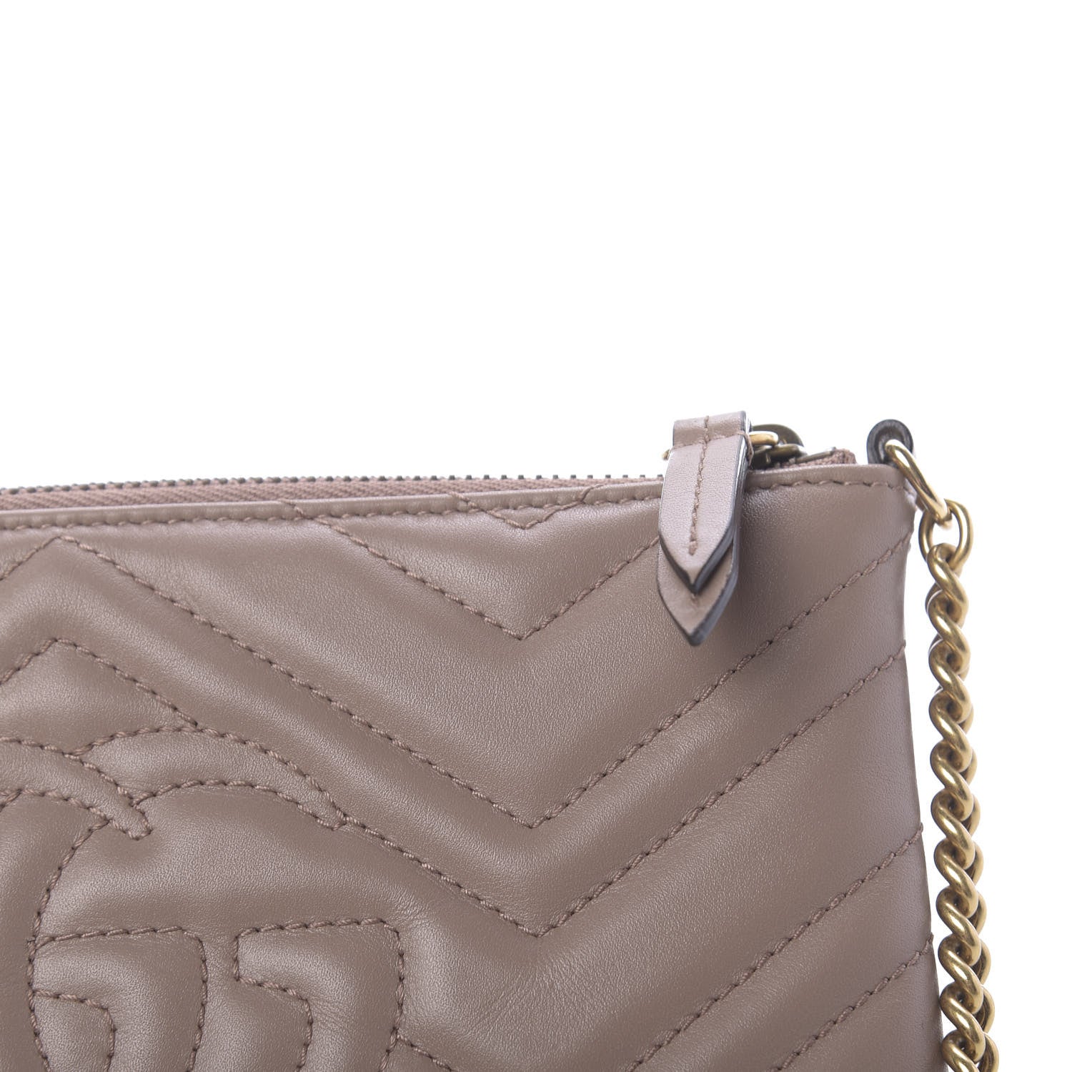 Gucci Calfskin Matelasse Mini GG Marmont Chain Bag Porcelain Rose 11 of 15