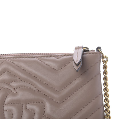 Gucci Calfskin Matelasse Mini GG Marmont Chain Bag Porcelain Rose 11 of 15