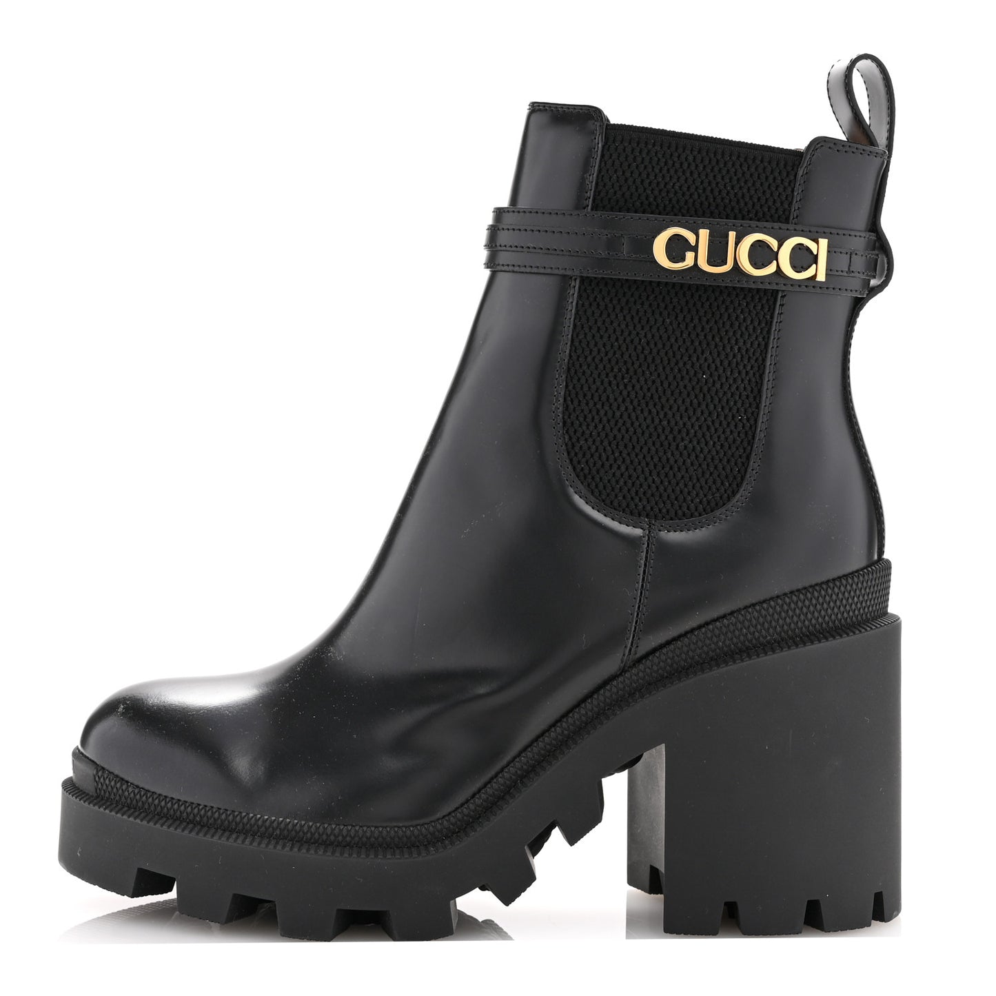 Magnum Calfskin Logo Ankle Boots 40.5 Black