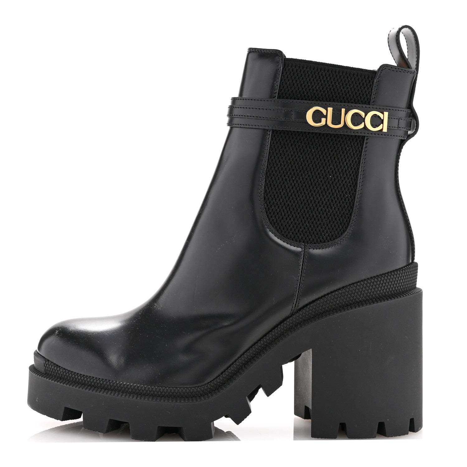Gucci Magnum Calfskin Logo Ankle Boots 40.5 Black 1 of 11