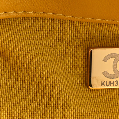 Chanel Lambskin Quilted Medium Chanel 19 Flap Yellow 7 of 11