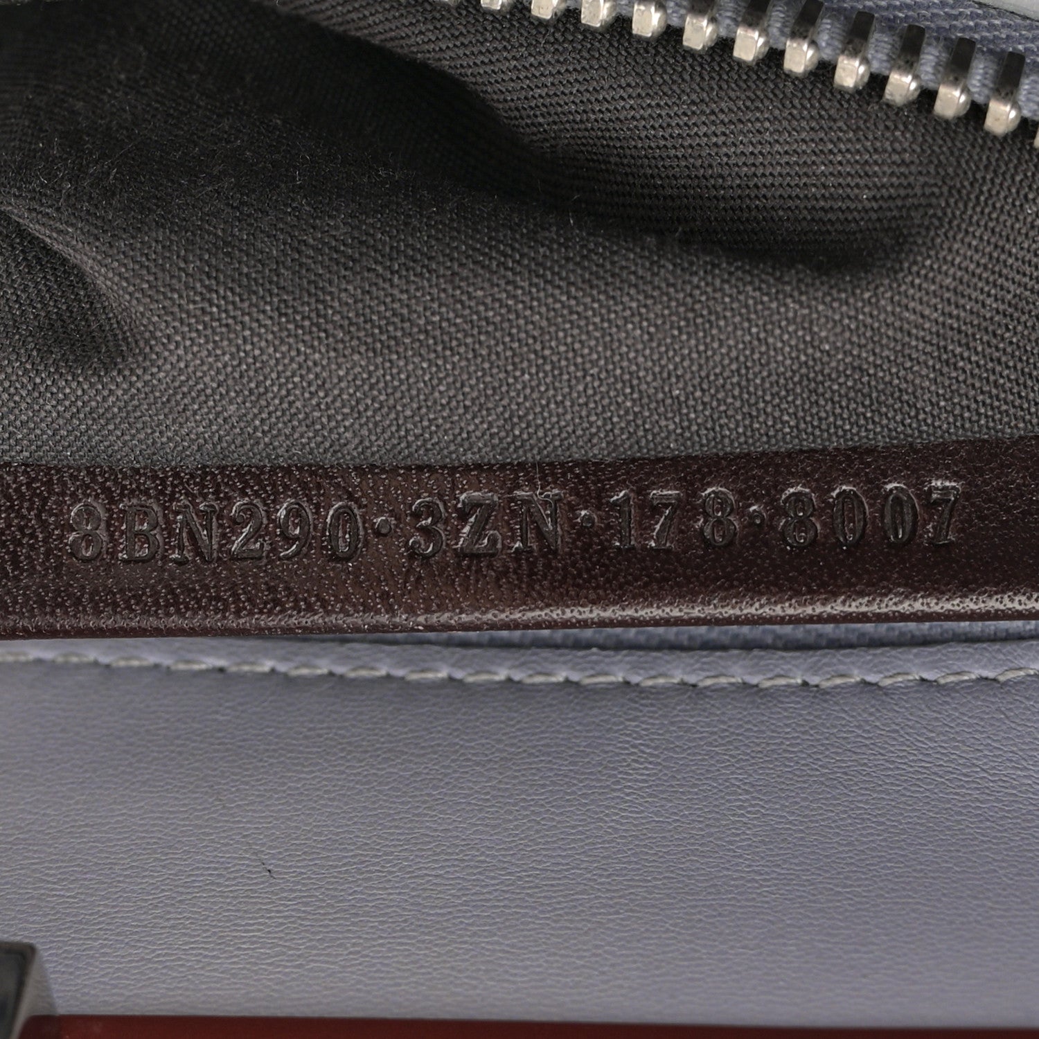 Fendi Vitello Seta Shiny Nappa Medium Peekaboo Iconic Satchel Blue Notte Ardesia 7 of 12