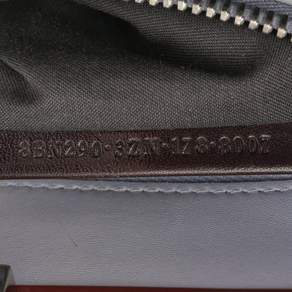 Fendi Vitello Seta Shiny Nappa Medium Peekaboo Iconic Satchel Blue Notte Ardesia 7 of 12