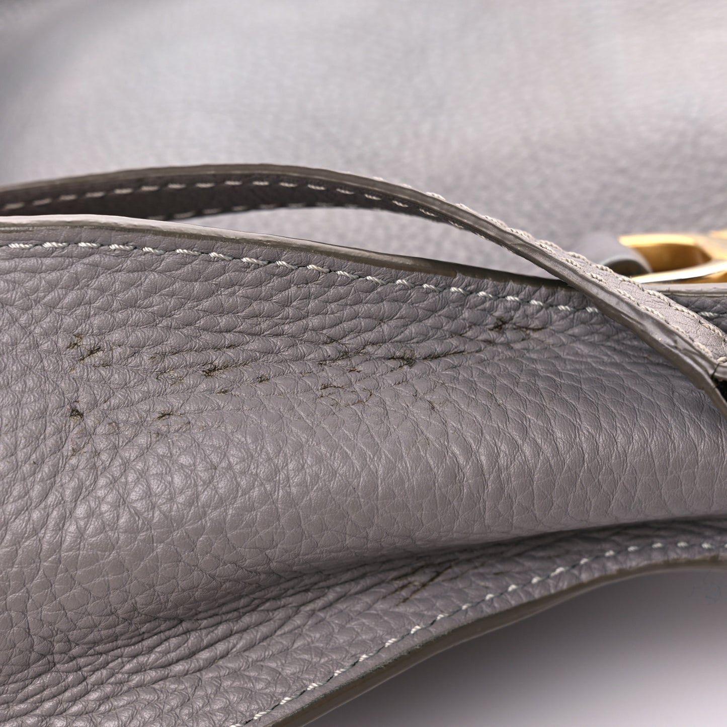 Calfskin Small Marcie Satchel Cashmere Grey