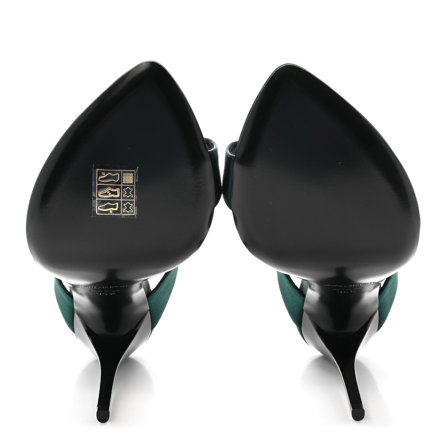 Crepe Satin Martha Mule 110 Sandals 35.5 Dorian Green