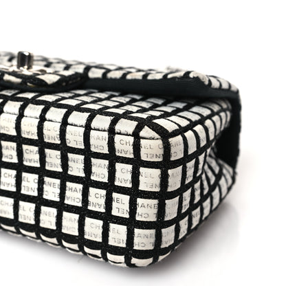 Chanel Ribbon Tweed Mini Rectangular Flap Black Ivory 9 of 9