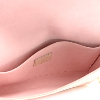 Louis Vuitton Empreinte Spring in the City Felicie Pochette Chain Wallet Pink Beige Yellow 6 of 10