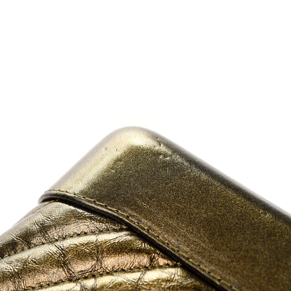 Chanel Metallic Calfskin Chevron Quilted Small Gabrielle Hobo Gold 9 of 12