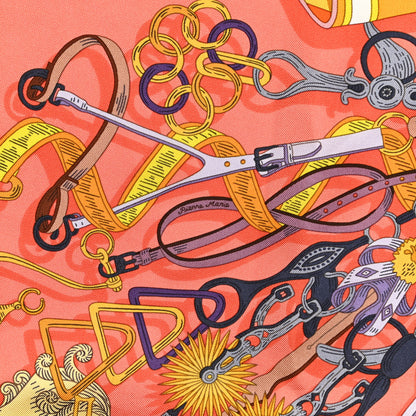 Hermes Silk Bouquets Sellier Scarf 90 5 of 6