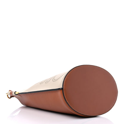 Loewe Calfskin Perforated Anagram Gate Bucket Bag Light Oat Tan 4 of 13