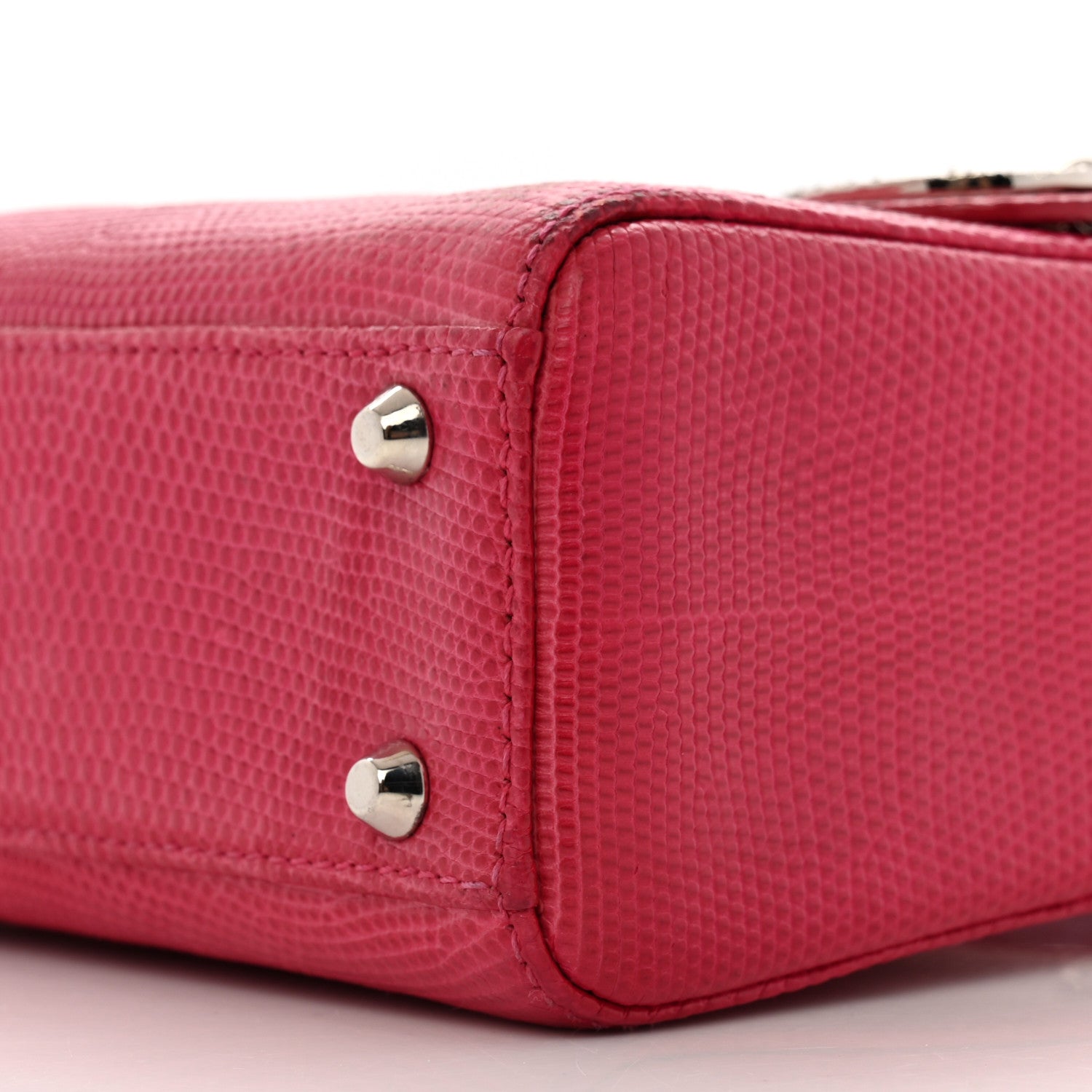 Christian Dior Lizard Swarovski Crystal Mini Lady Dior Dark Pink 10 of 15