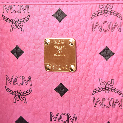MCM Visetos Large Anya Shopper Tote Pink 7 of 7