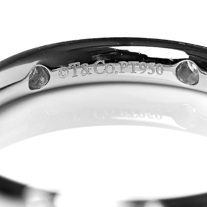 Tiffany Platinum Diamond Bezet Band Ring 50 5.5 4 of 4