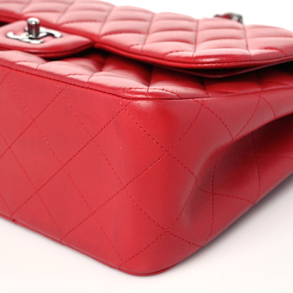 Chanel Lambskin Quilted Jumbo Double Flap Red 9 of 9