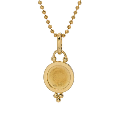 Temple St. Clair 18K Yellow Gold 10mm Angel Pendant Ball Chain Necklace 4 of 4