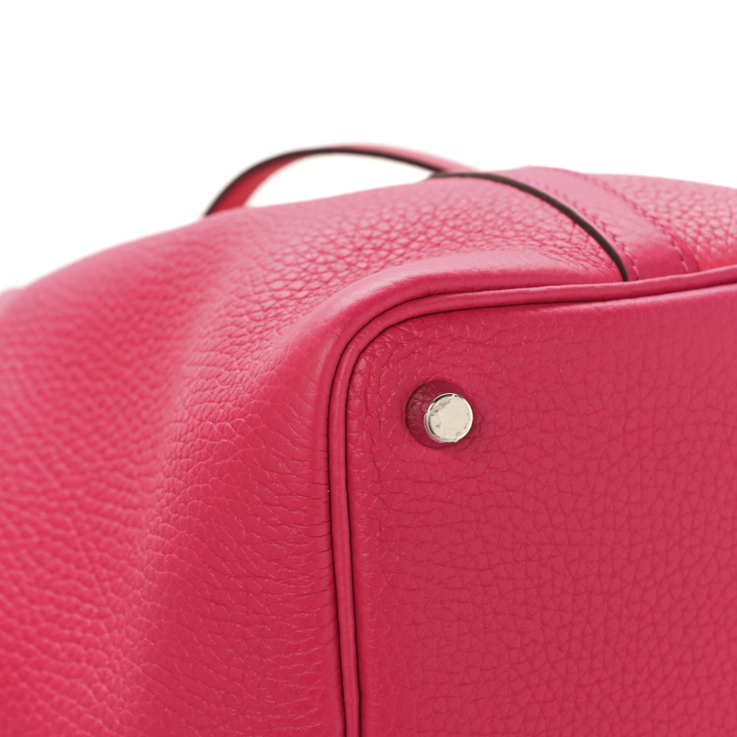 Taurillon Clemence Tri-Color Picotin Lock 18 PM Rose Extreme Rose Mexico Rouge De Coeur