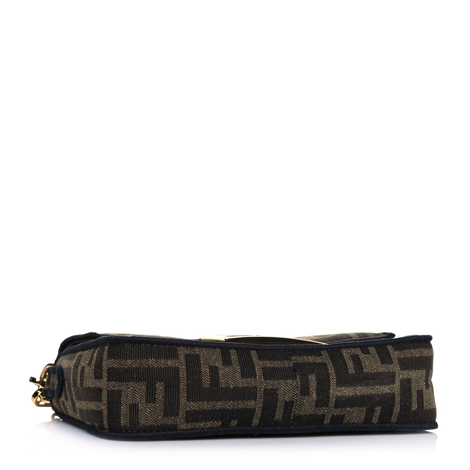 Fendi Fabric Jacquard FF 1974 Mini Baguette Tobacco Moro Black 4 of 14