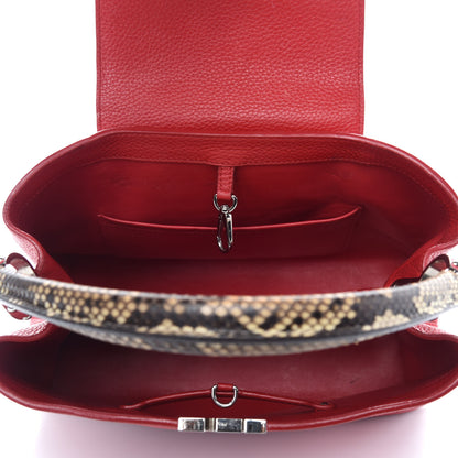 Louis Vuitton Taurillon Snakeskin Capucines MM Rubis 5 of 20